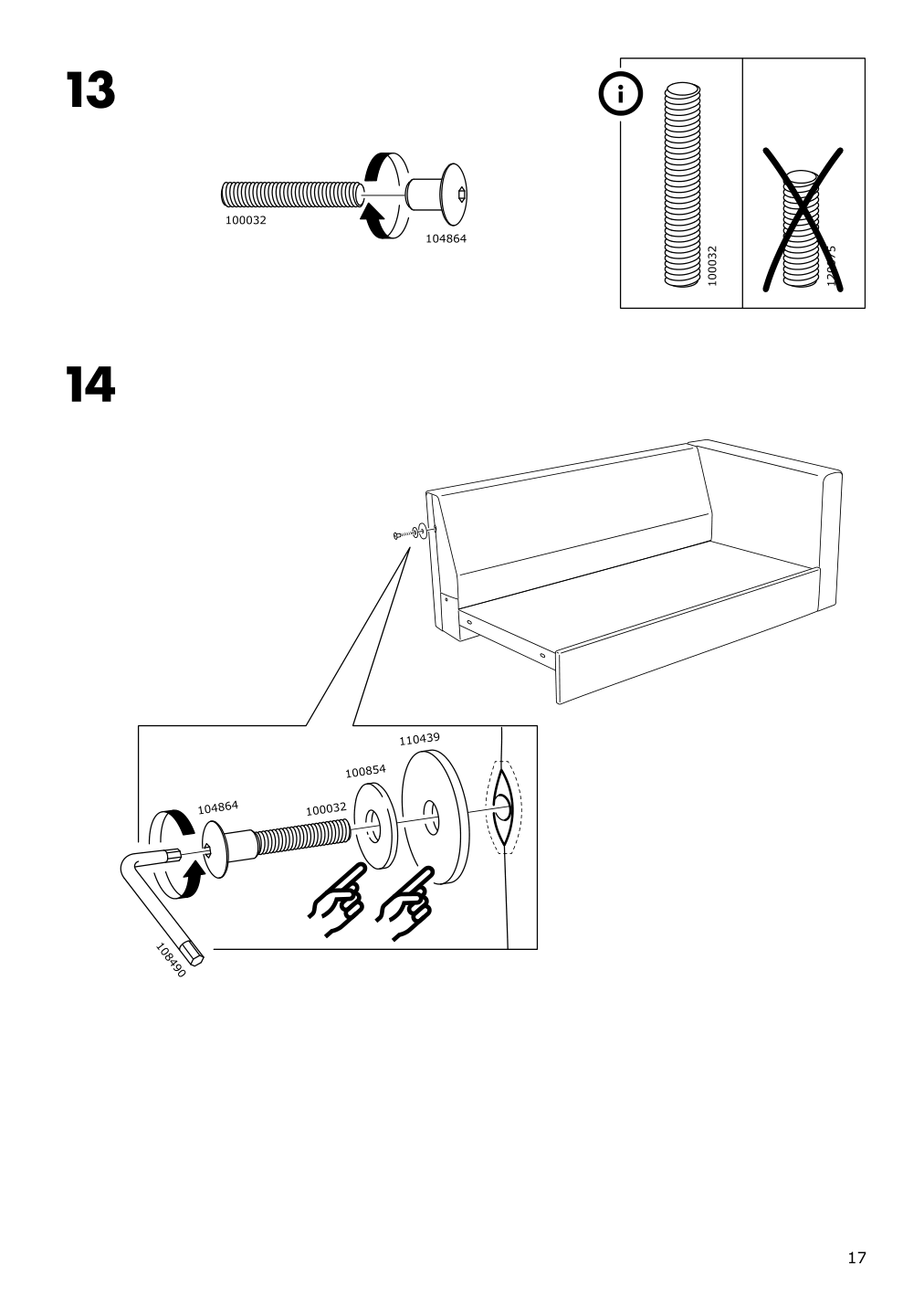 Assembly instructions for IKEA Vimle cover for chaise section gunnared beige | Page 17 - IKEA VIMLE cover for chaise section 703.510.99