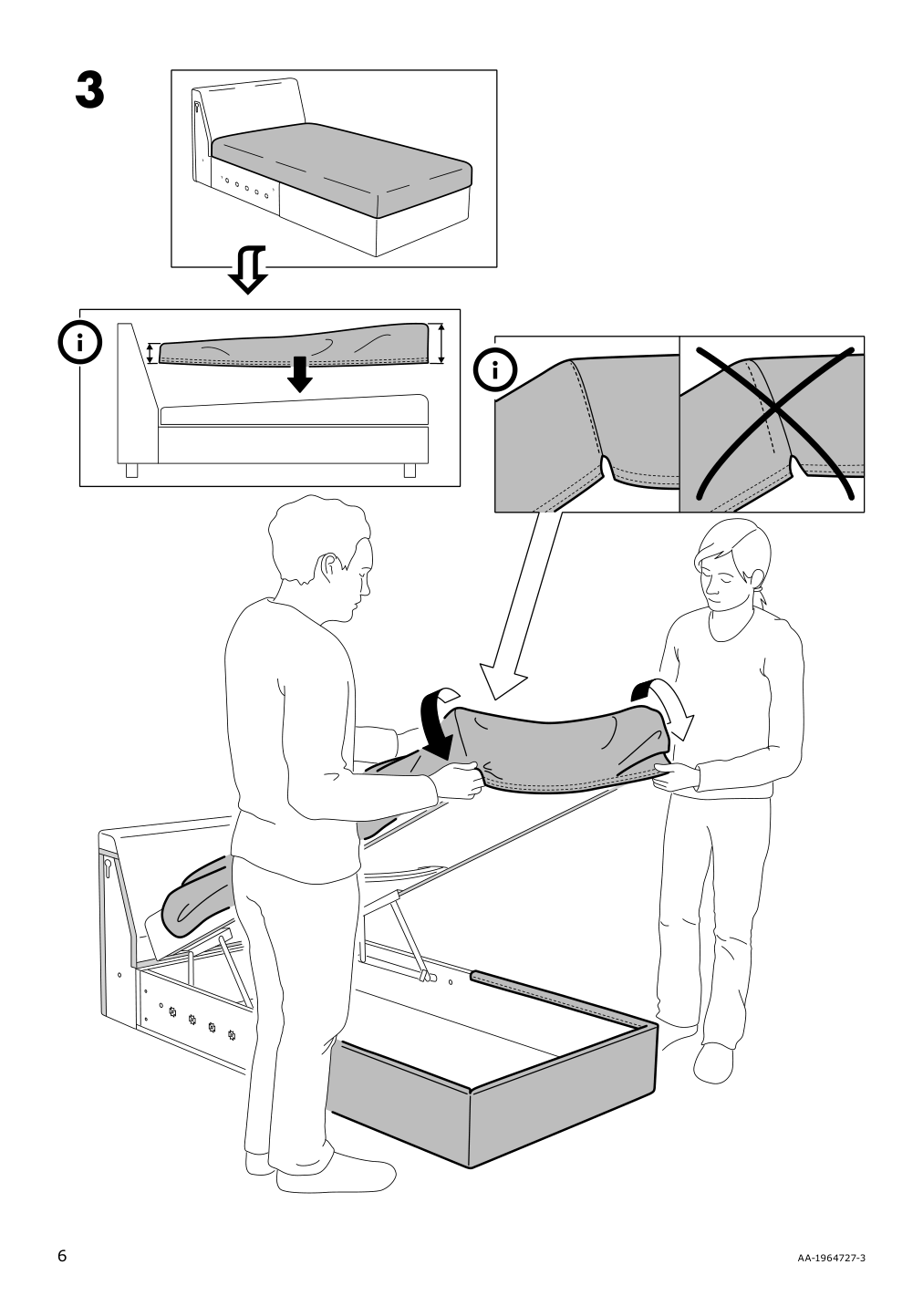 Assembly instructions for IKEA Vimle cover for chaise section gunnared beige | Page 6 - IKEA VIMLE cover for chaise section 703.510.99