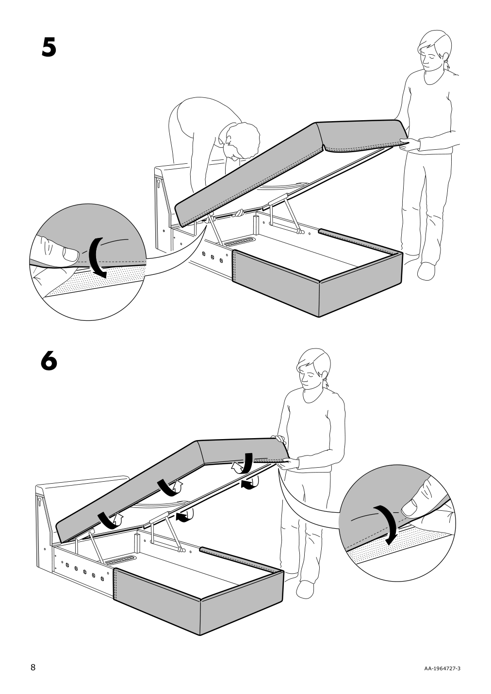 Assembly instructions for IKEA Vimle cover for chaise section gunnared beige | Page 8 - IKEA VIMLE cover for chaise section 703.510.99