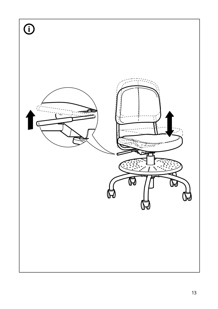 Assembly instructions for IKEA Vimund childs desk chair turquoise | Page 13 - IKEA VIMUND child's desk chair 005.319.66