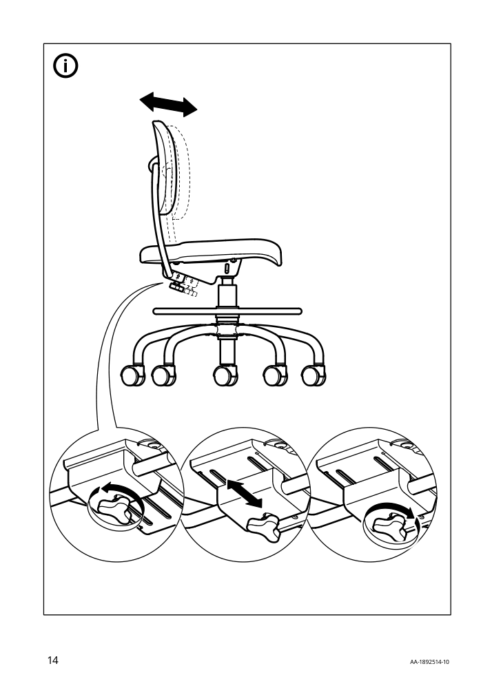 Assembly instructions for IKEA Vimund childs desk chair turquoise | Page 14 - IKEA VIMUND child's desk chair 005.319.66