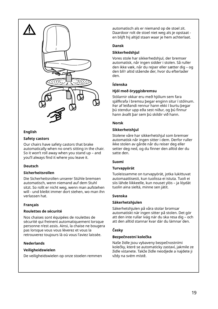 Assembly instructions for IKEA Vimund childs desk chair turquoise | Page 19 - IKEA VIMUND child's desk chair 005.319.66