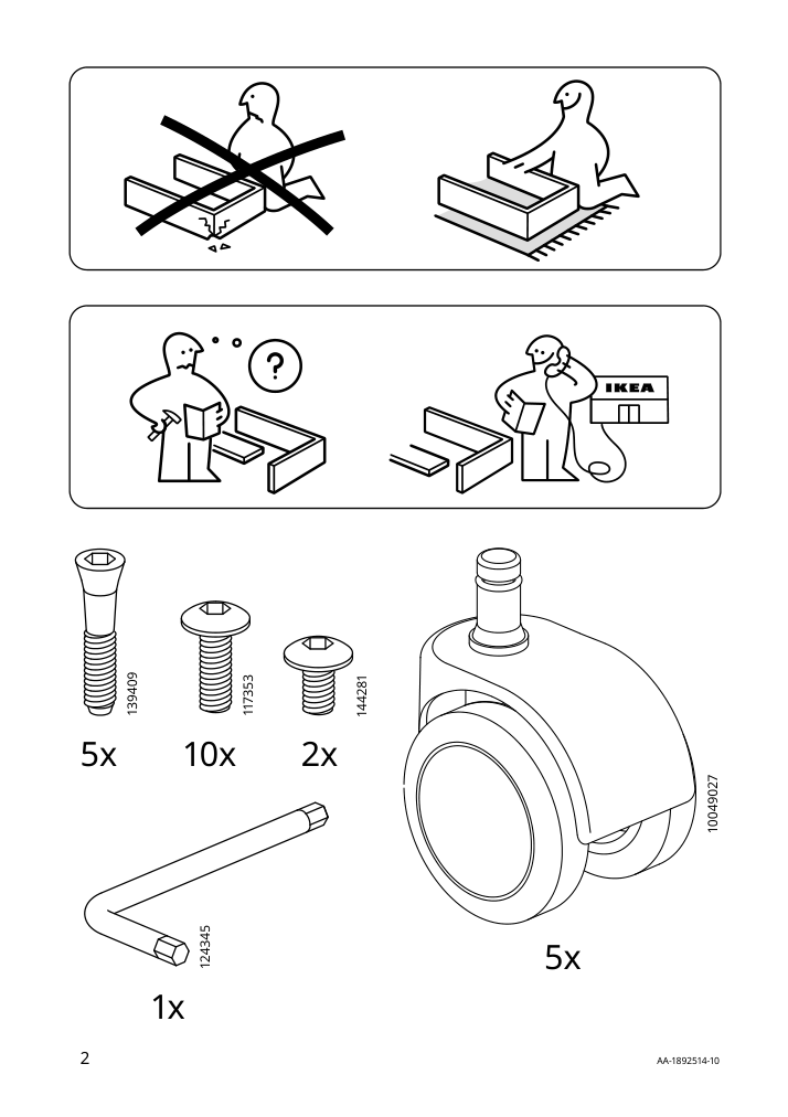 Assembly instructions for IKEA Vimund childs desk chair turquoise | Page 2 - IKEA VIMUND child's desk chair 005.319.66