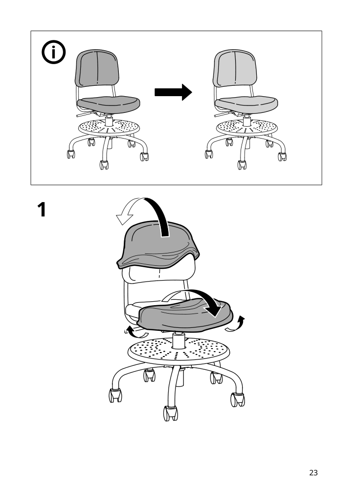 Assembly instructions for IKEA Vimund childs desk chair turquoise | Page 23 - IKEA VIMUND child's desk chair 005.319.66