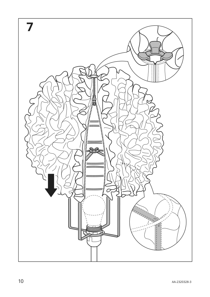 Assembly instructions for IKEA Vindkast floor lamp white | Page 10 - IKEA VINDKAST floor lamp 405.390.84