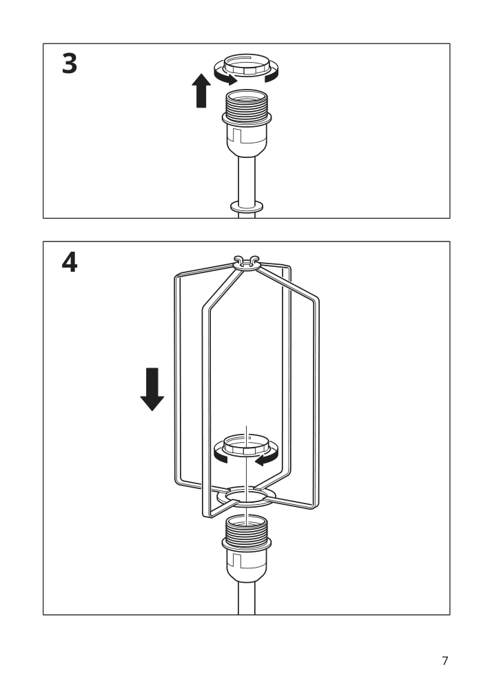 Assembly instructions for IKEA Vindkast floor lamp white | Page 7 - IKEA VINDKAST floor lamp 405.390.84