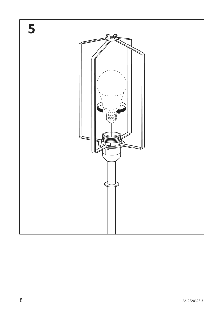 Assembly instructions for IKEA Vindkast floor lamp white | Page 8 - IKEA VINDKAST floor lamp 405.390.84