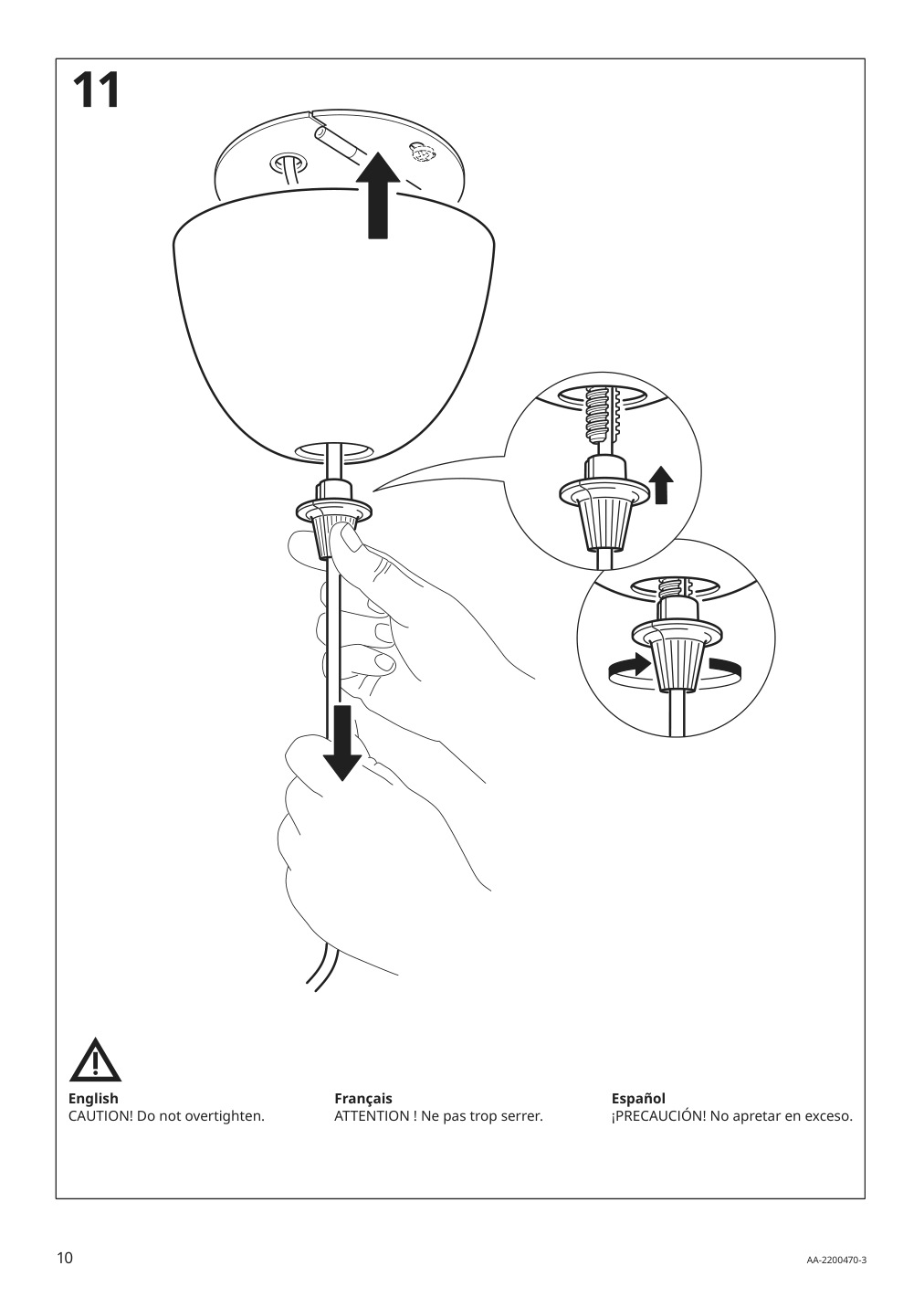 Assembly instructions for IKEA Vindkast pendant lamp white | Page 10 - IKEA VINDKAST pendant lamp 204.505.20