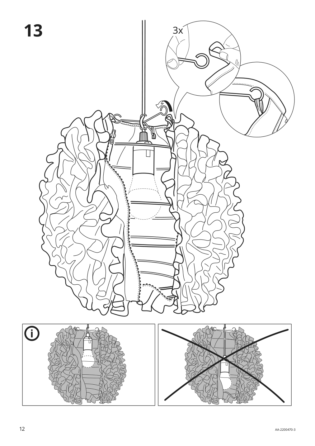 Assembly instructions for IKEA Vindkast pendant lamp white | Page 12 - IKEA VINDKAST pendant lamp 204.505.20