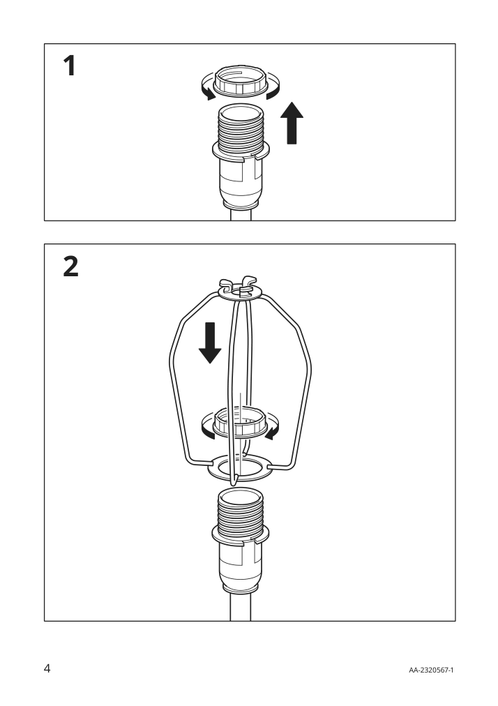 Assembly instructions for IKEA Vindkast table lamp white | Page 4 - IKEA VINDKAST table lamp 205.391.98