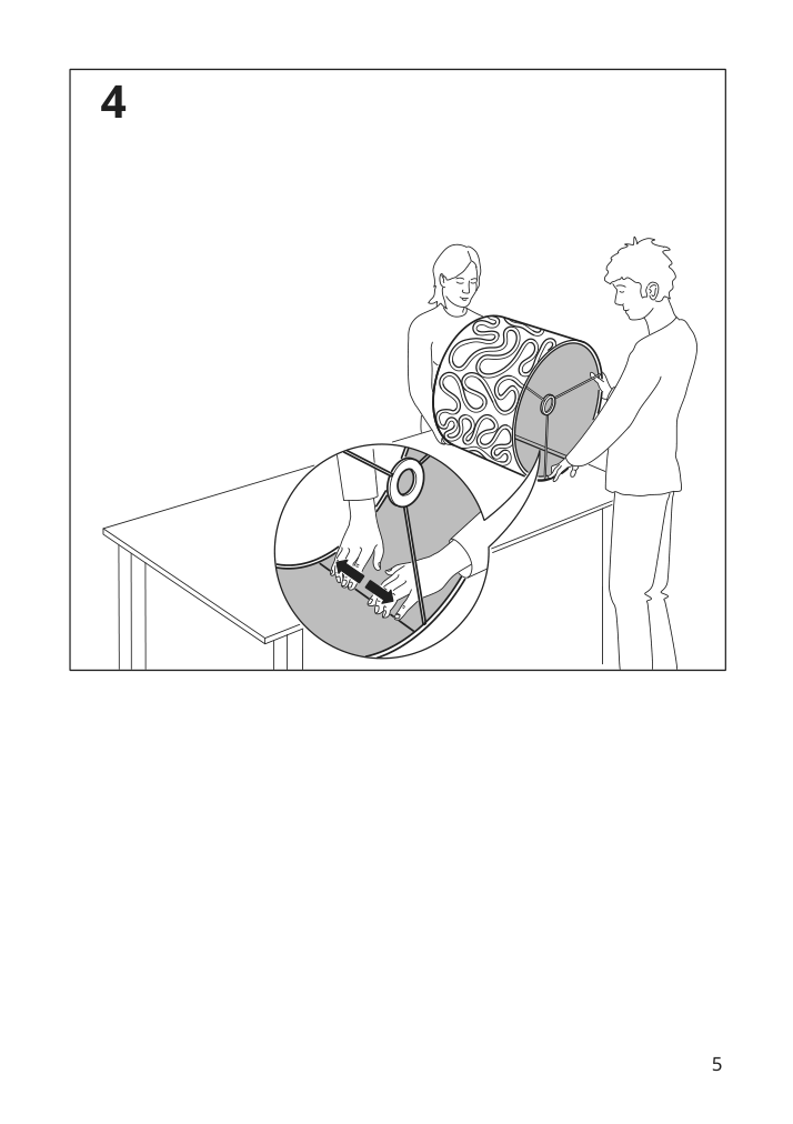 Assembly instructions for IKEA Vingmast lamp shade rope pattern beige | Page 5 - IKEA VINGMAST / SKAFTET floor lamp, arched 594.245.54