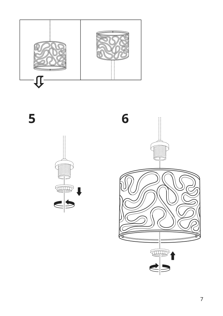 Assembly instructions for IKEA Vingmast lamp shade rope pattern beige | Page 7 - IKEA VINGMAST / SKAFTET floor lamp, arched 594.245.54