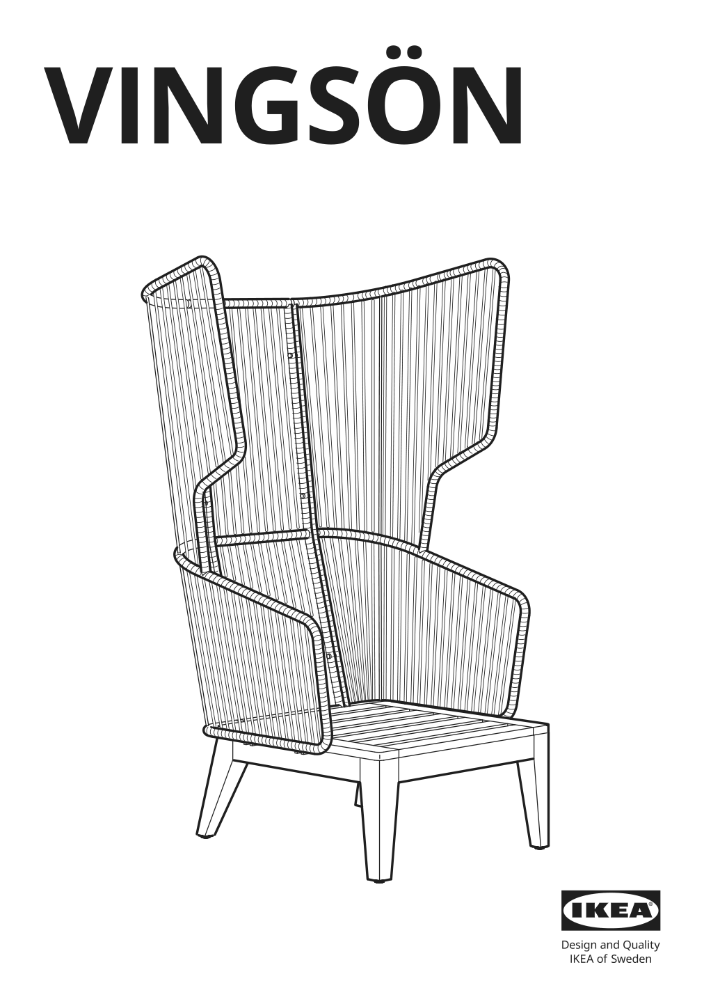 Assembly instructions for IKEA Vingsoen wing chair in outdoor gray | Page 1 - IKEA VINGSÖN wing chair, in/outdoor 694.366.03