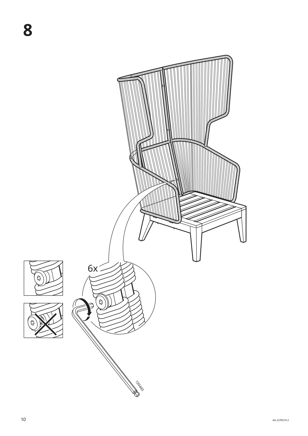 Assembly instructions for IKEA Vingsoen wing chair in outdoor gray | Page 10 - IKEA VINGSÖN wing chair, in/outdoor 694.366.03