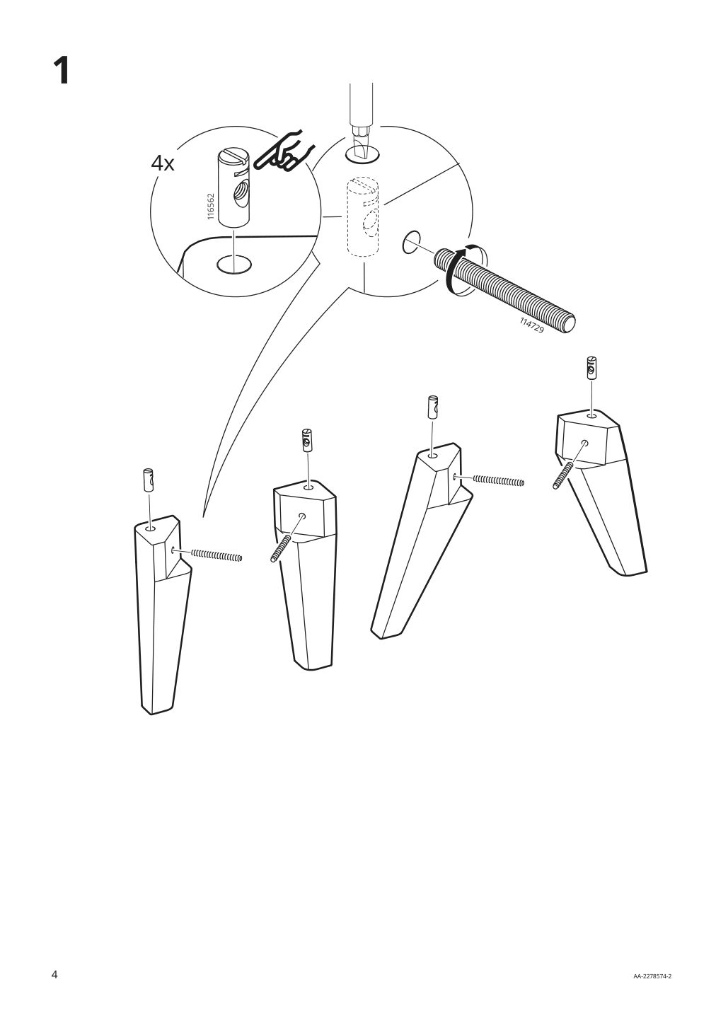 Assembly instructions for IKEA Vingsoen wing chair in outdoor gray | Page 4 - IKEA VINGSÖN wing chair, in/outdoor 694.366.03