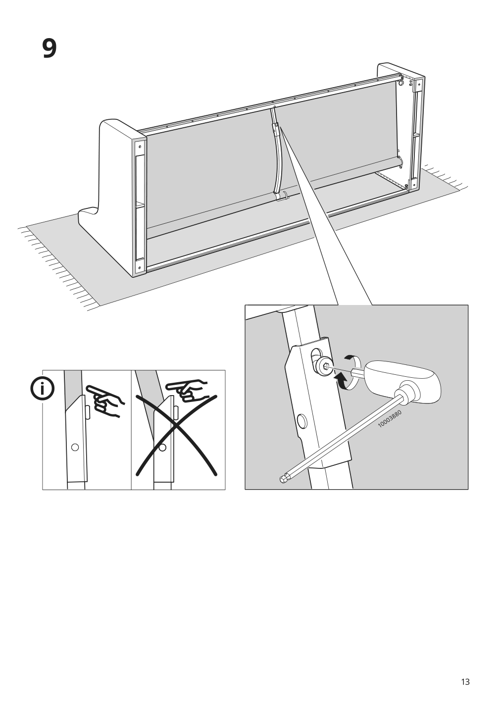 Assembly instructions for IKEA Vinliden sofa section with chaise | Page 13 - IKEA VINLIDEN sofa with chaise 393.046.75