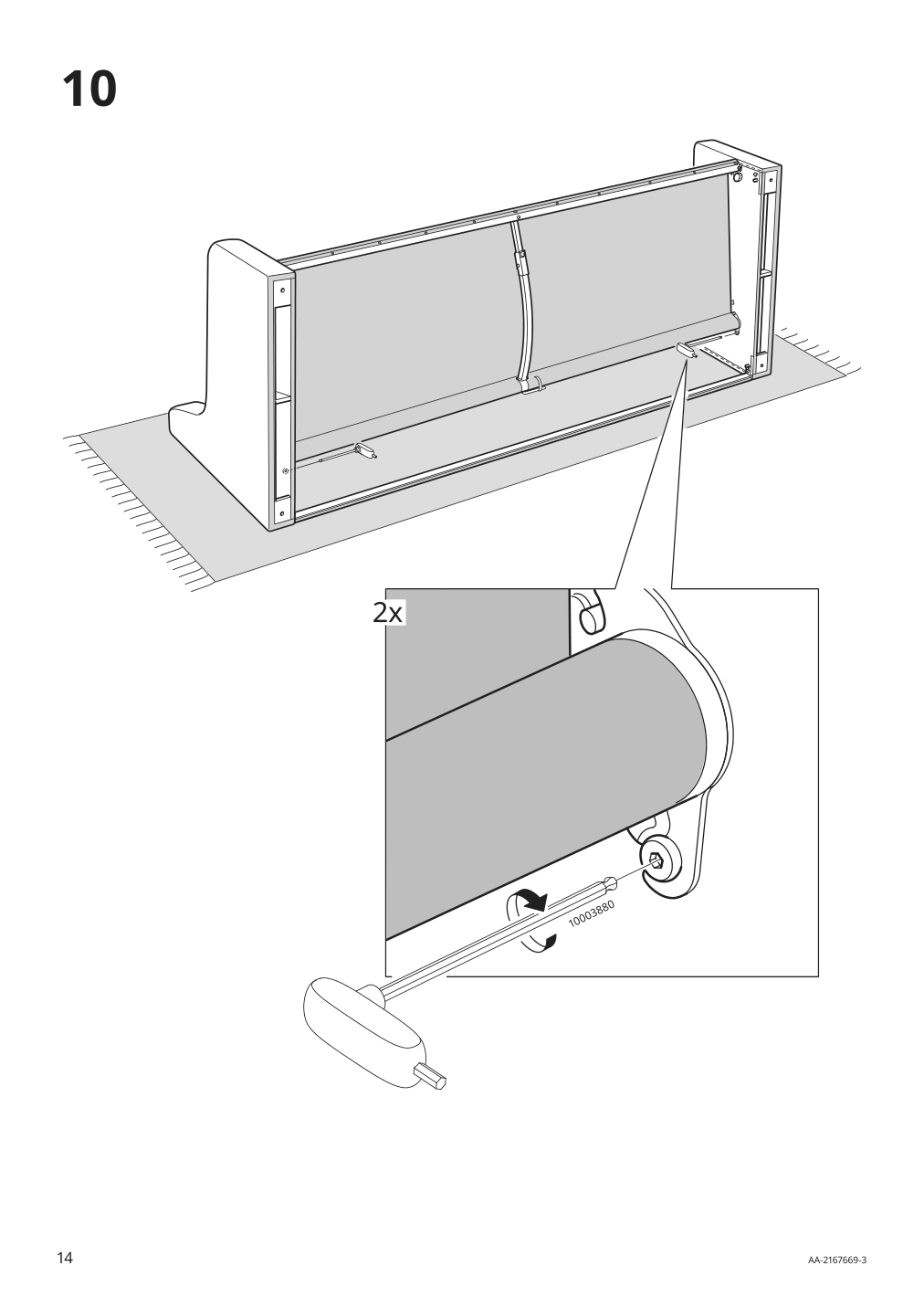 Assembly instructions for IKEA Vinliden sofa section with chaise | Page 14 - IKEA VINLIDEN sofa with chaise 795.555.58