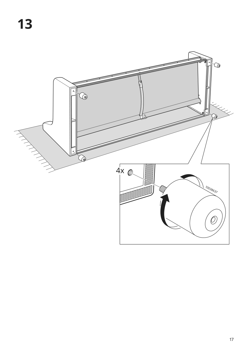 Assembly instructions for IKEA Vinliden sofa section with chaise | Page 17 - IKEA VINLIDEN sofa with chaise 393.046.75