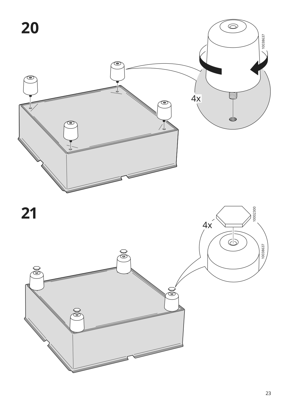 Assembly instructions for IKEA Vinliden sofa section with chaise | Page 23 - IKEA VINLIDEN sofa with chaise 193.046.81