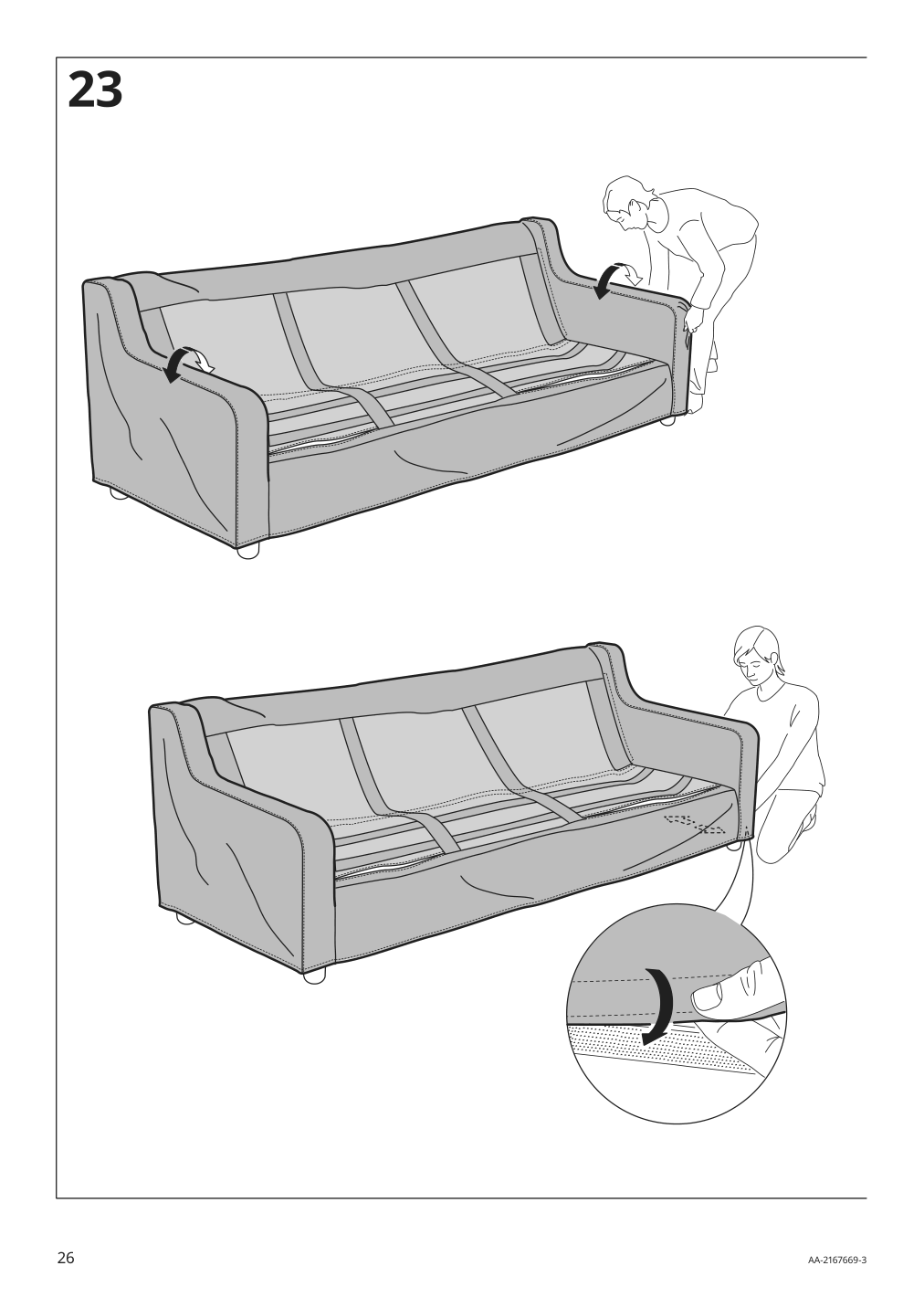 Assembly instructions for IKEA Vinliden sofa section with chaise | Page 26 - IKEA VINLIDEN sofa with chaise 093.046.72