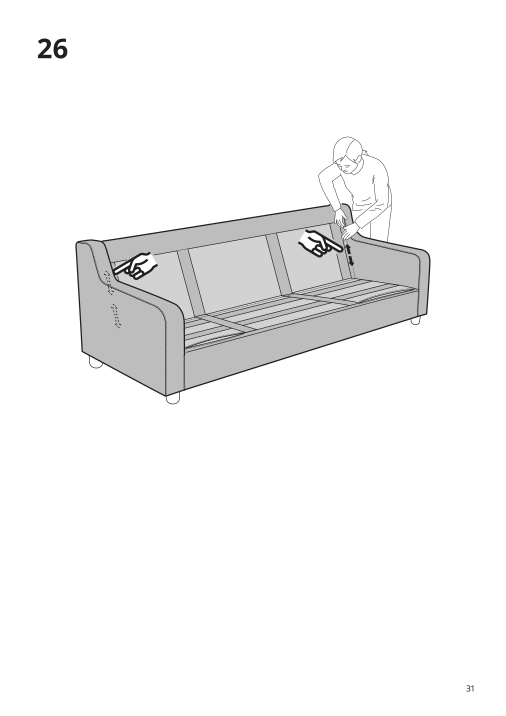 Assembly instructions for IKEA Vinliden sofa section with chaise | Page 31 - IKEA VINLIDEN sofa with chaise 893.046.87