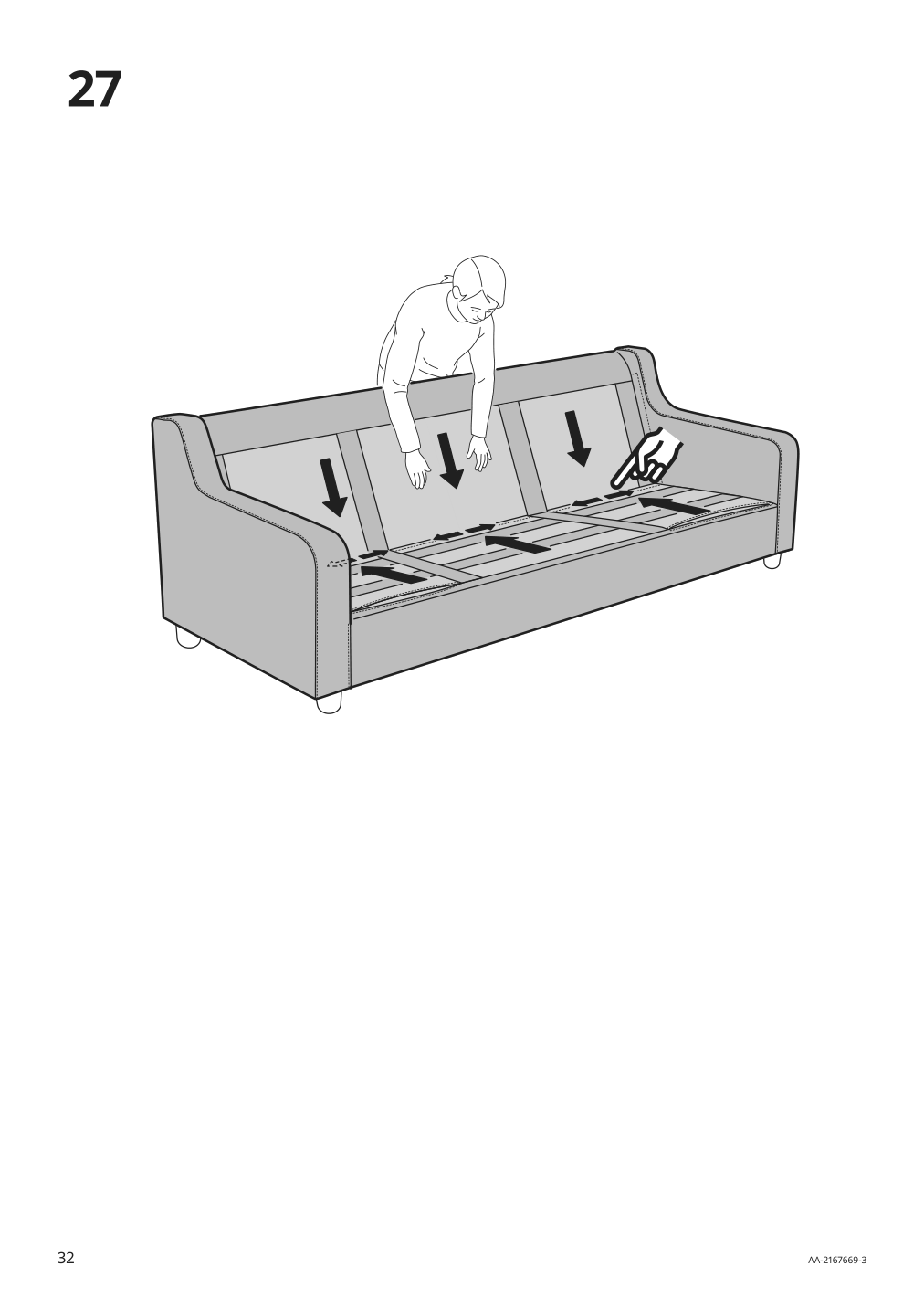 Assembly instructions for IKEA Vinliden sofa section with chaise | Page 32 - IKEA VINLIDEN sofa with chaise 093.046.72