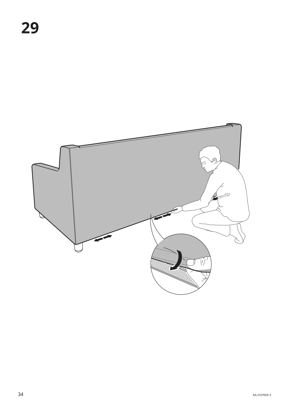 Assembly instructions for IKEA Vinliden sofa section with chaise | Page 34 - IKEA VINLIDEN sofa with chaise 193.046.81