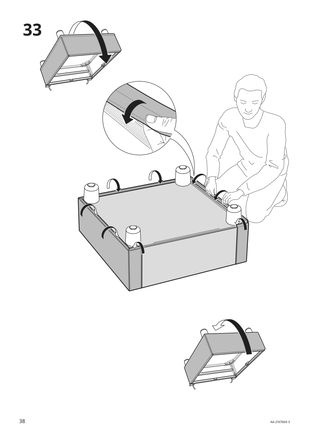 Assembly instructions for IKEA Vinliden sofa section with chaise | Page 38 - IKEA VINLIDEN sofa with chaise 093.046.72