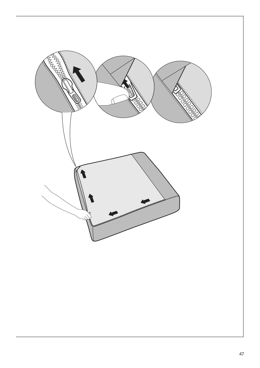 Assembly instructions for IKEA Vinliden sofa section with chaise | Page 47 - IKEA VINLIDEN sofa with chaise 093.046.72