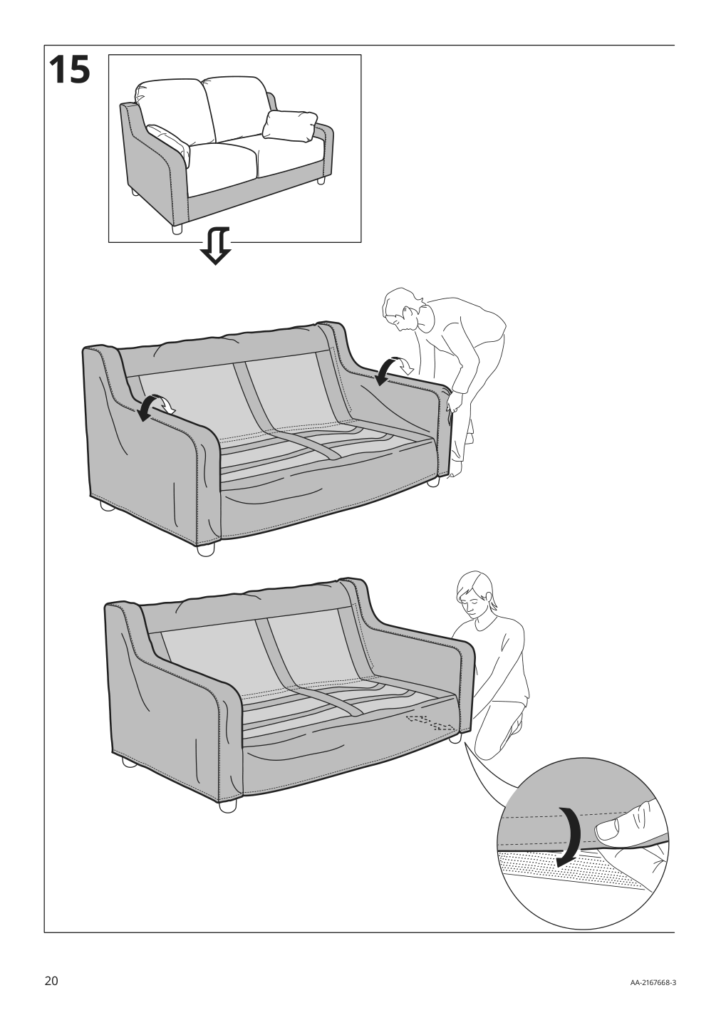 Assembly instructions for IKEA Vinliden sofa section | Page 20 - IKEA VINLIDEN sofa 795.555.39