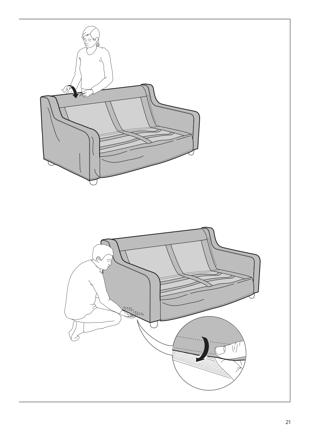 Assembly instructions for IKEA Vinliden sofa section | Page 21 - IKEA VINLIDEN sofa 795.555.39