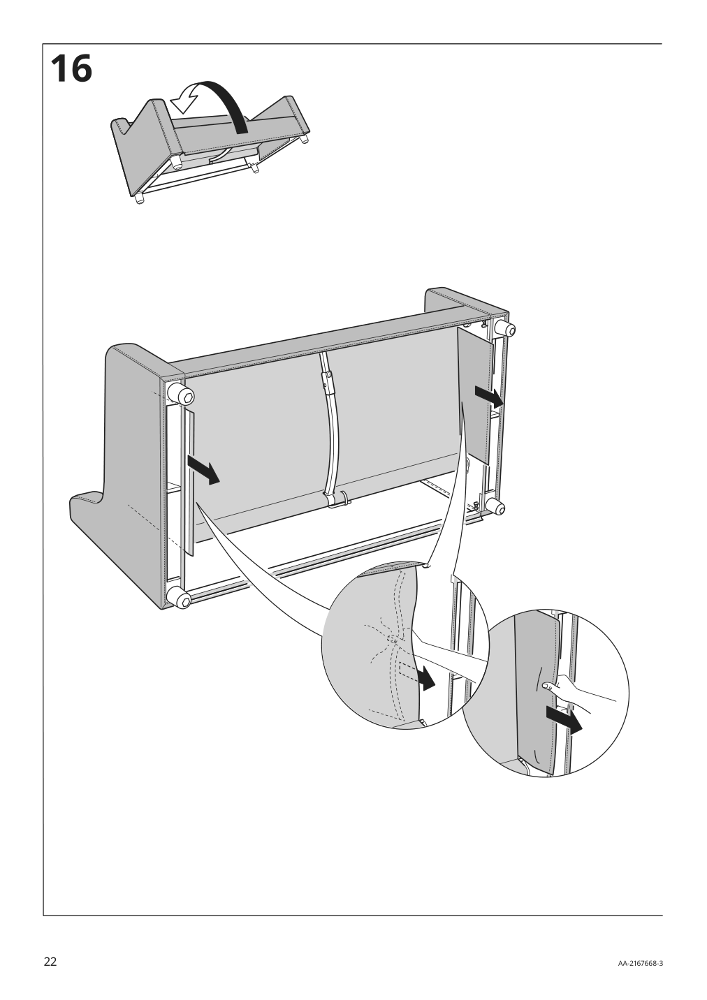 Assembly instructions for IKEA Vinliden sofa section | Page 22 - IKEA VINLIDEN sofa 795.555.39