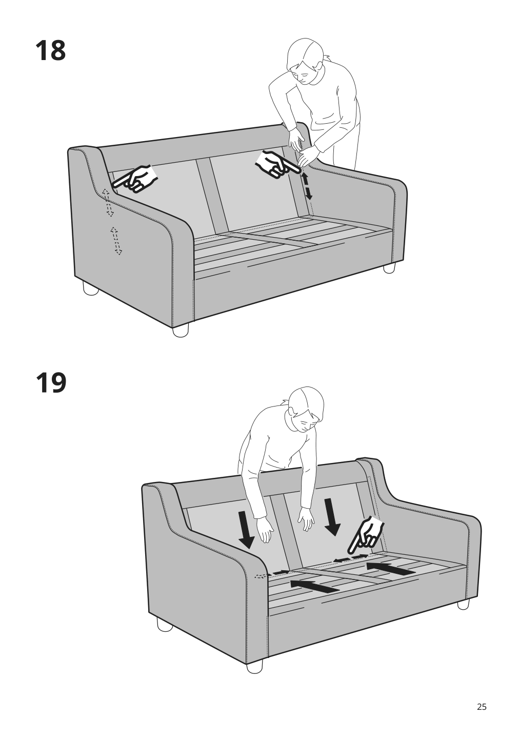 Assembly instructions for IKEA Vinliden sofa section | Page 25 - IKEA VINLIDEN sofa 795.555.39