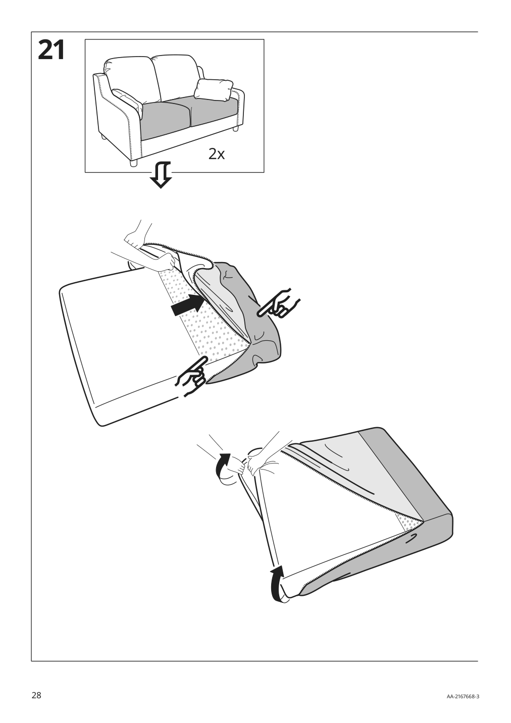 Assembly instructions for IKEA Vinliden sofa section | Page 28 - IKEA VINLIDEN sofa 795.555.39