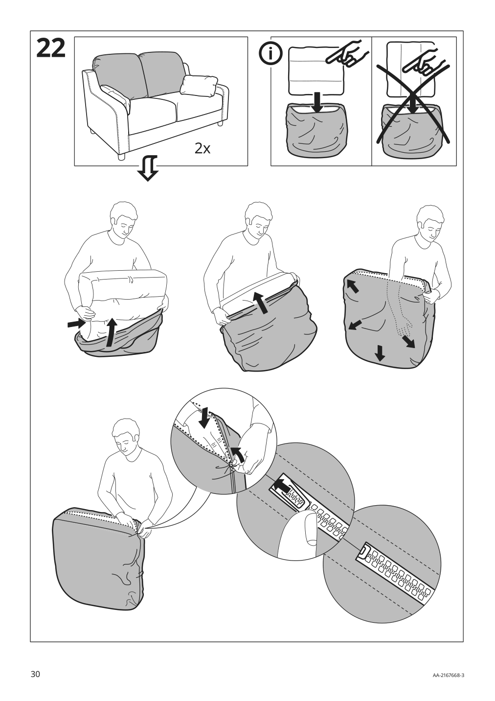 Assembly instructions for IKEA Vinliden sofa section | Page 30 - IKEA VINLIDEN sofa 795.555.39