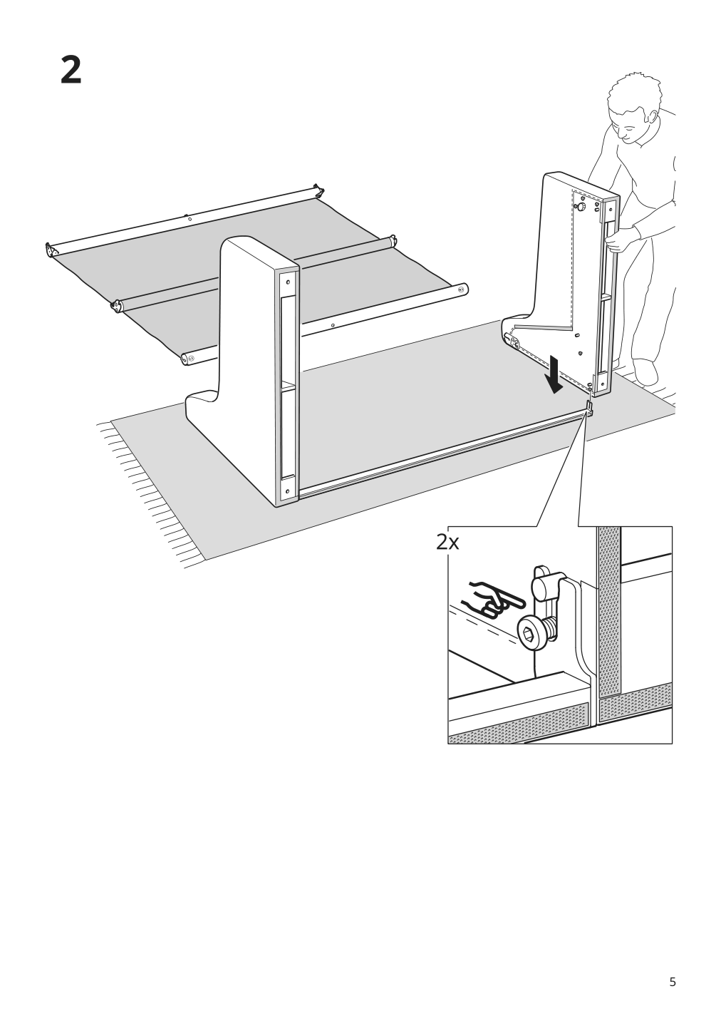 Assembly instructions for IKEA Vinliden sofa section | Page 5 - IKEA VINLIDEN sofa 795.555.39