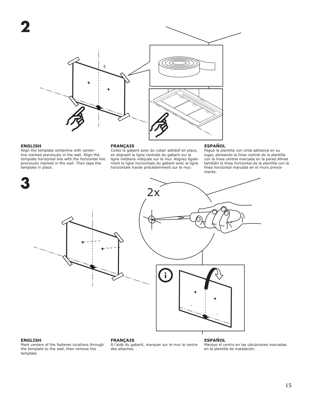 Assembly instructions for IKEA Vinstgivande wall mounted range hood black stainless steel | Page 15 - IKEA VINSTGIVANDE wall mounted range hood 104.621.42