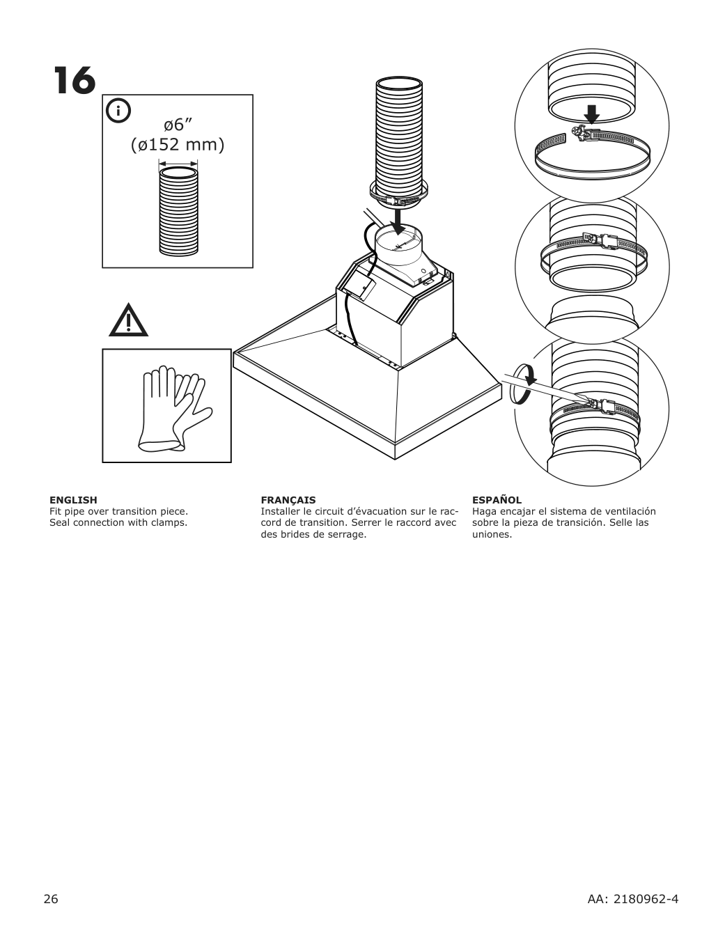 Assembly instructions for IKEA Vinstgivande wall mounted range hood black stainless steel | Page 26 - IKEA VINSTGIVANDE wall mounted range hood 104.621.42