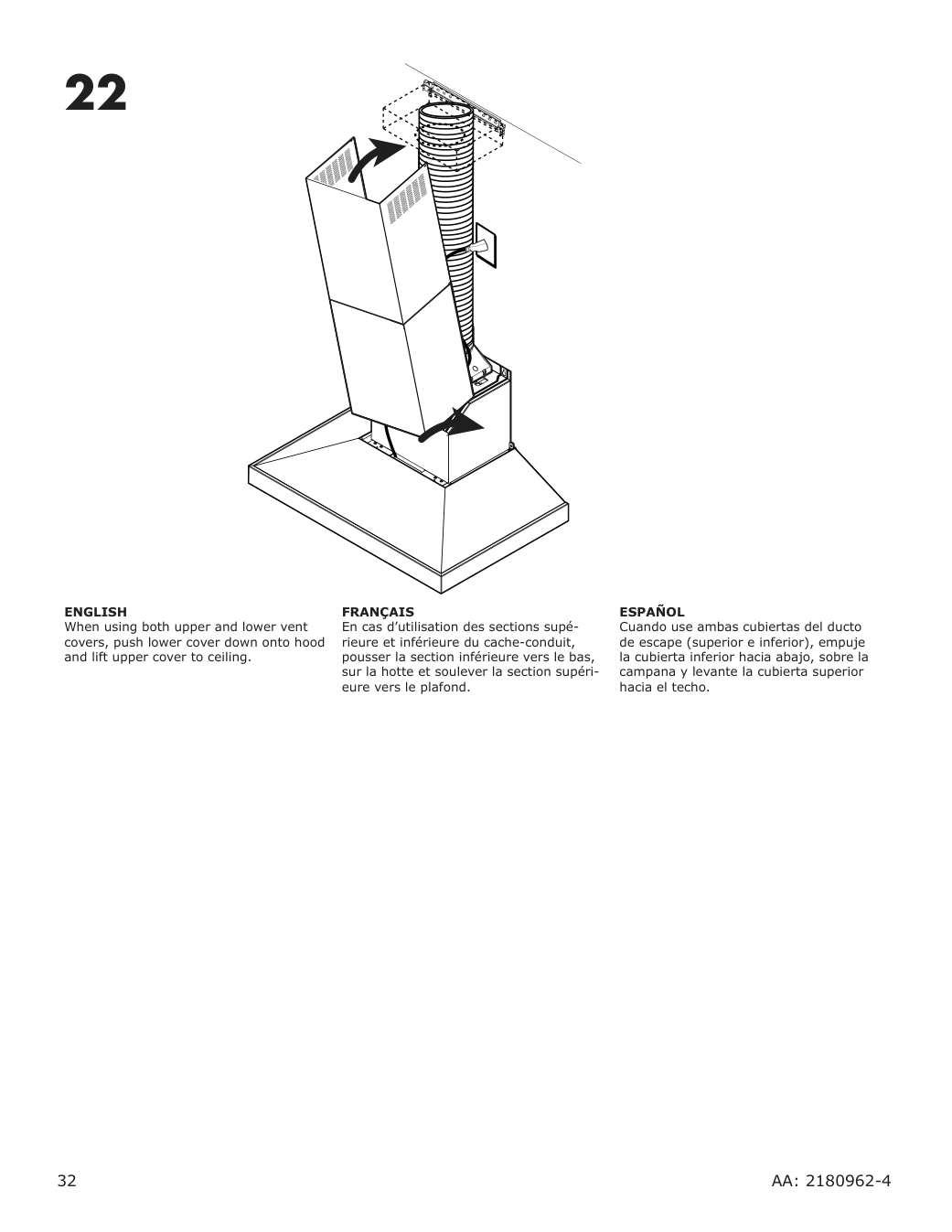 Assembly instructions for IKEA Vinstgivande wall mounted range hood black stainless steel | Page 32 - IKEA VINSTGIVANDE wall mounted range hood 104.621.42