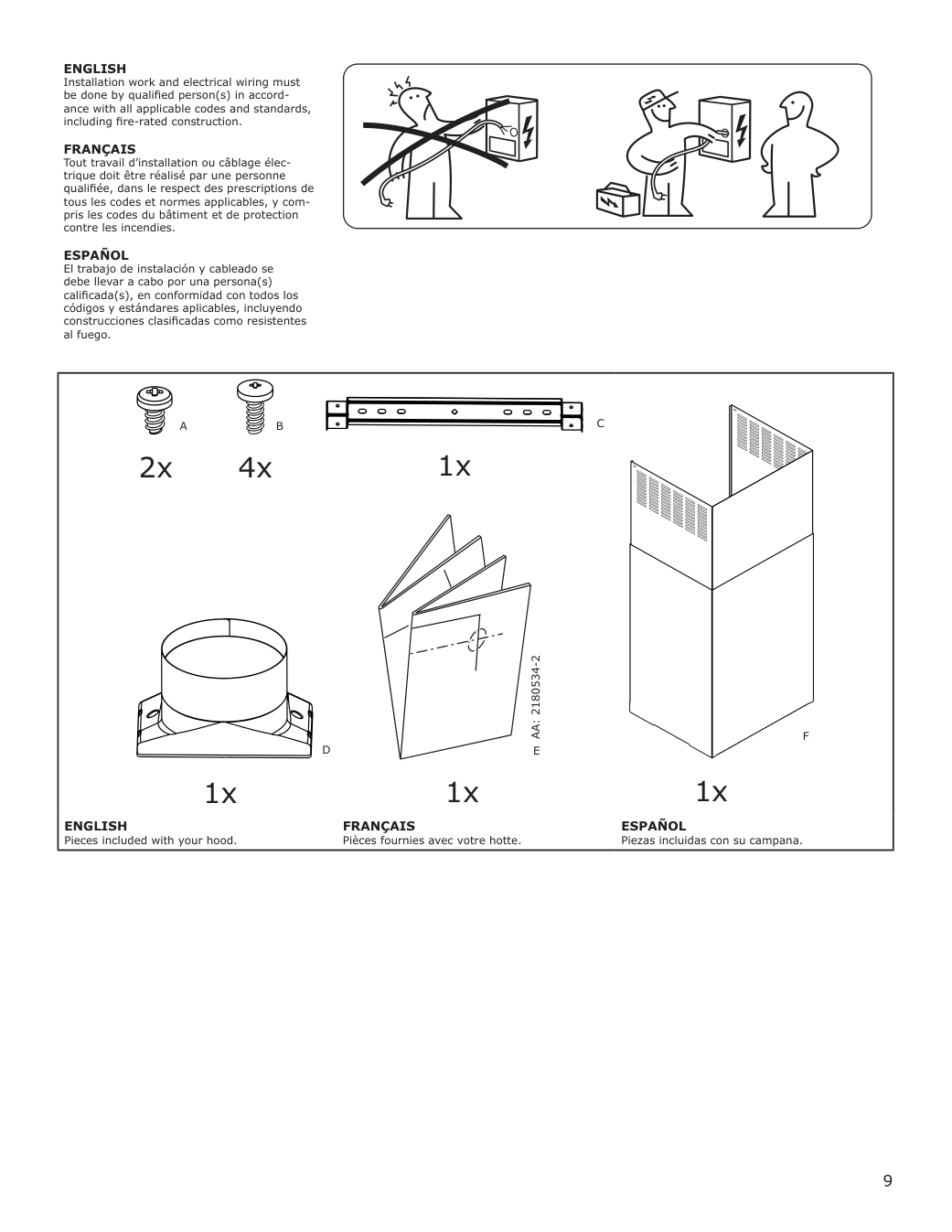 Assembly instructions for IKEA Vinstgivande wall mounted range hood black stainless steel | Page 9 - IKEA VINSTGIVANDE wall mounted range hood 104.621.42