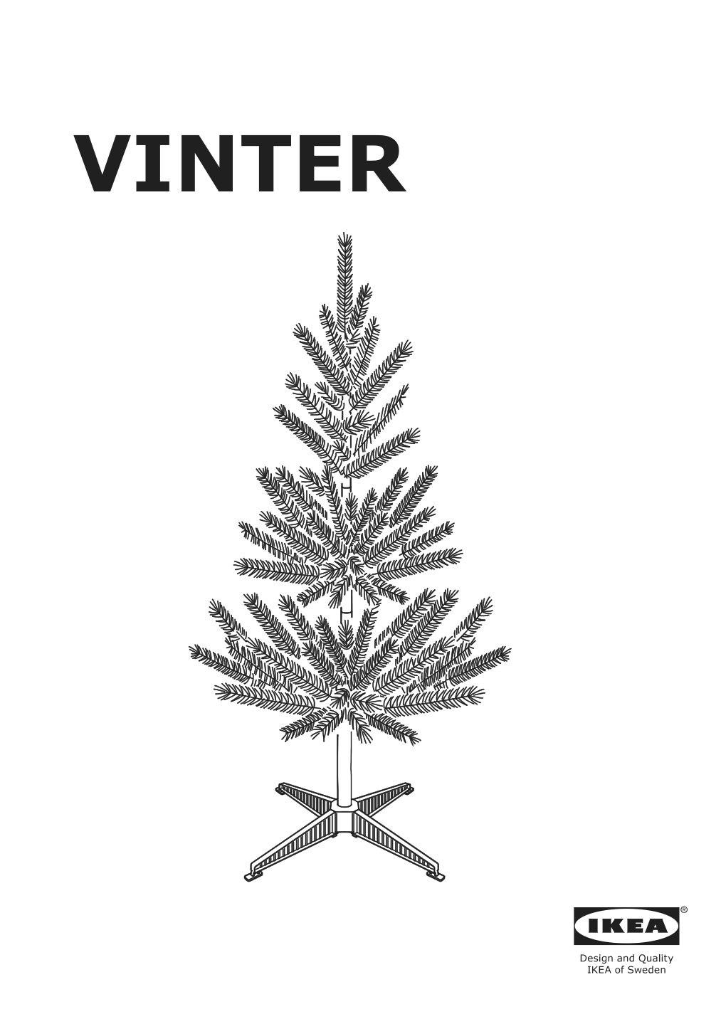 Assembly instructions for IKEA Vinter 2021 artificial christmas tree indoor outdoor green | Page 1 - IKEA VINTER 2021 artificial Christmas tree 104.983.96