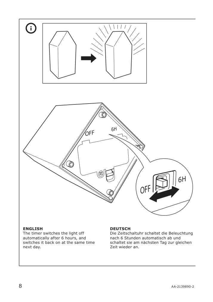 Assembly instructions for IKEA Vinterfest led decorative light battery operated indoor outdoor house white | Page 8 - IKEA VINTERFEST LED decorative light 204.373.50