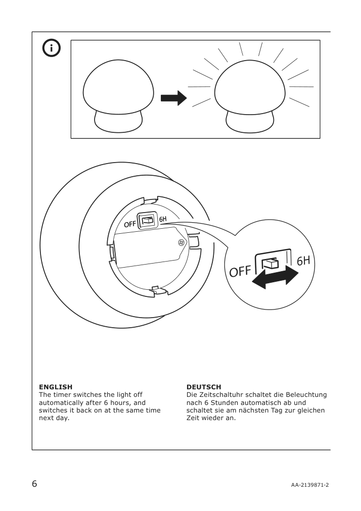 Assembly instructions for IKEA Vinterfest led decorative light battery operated indoor outdoor mushroom white | Page 6 - IKEA VINTERFEST LED decorative light 104.372.04