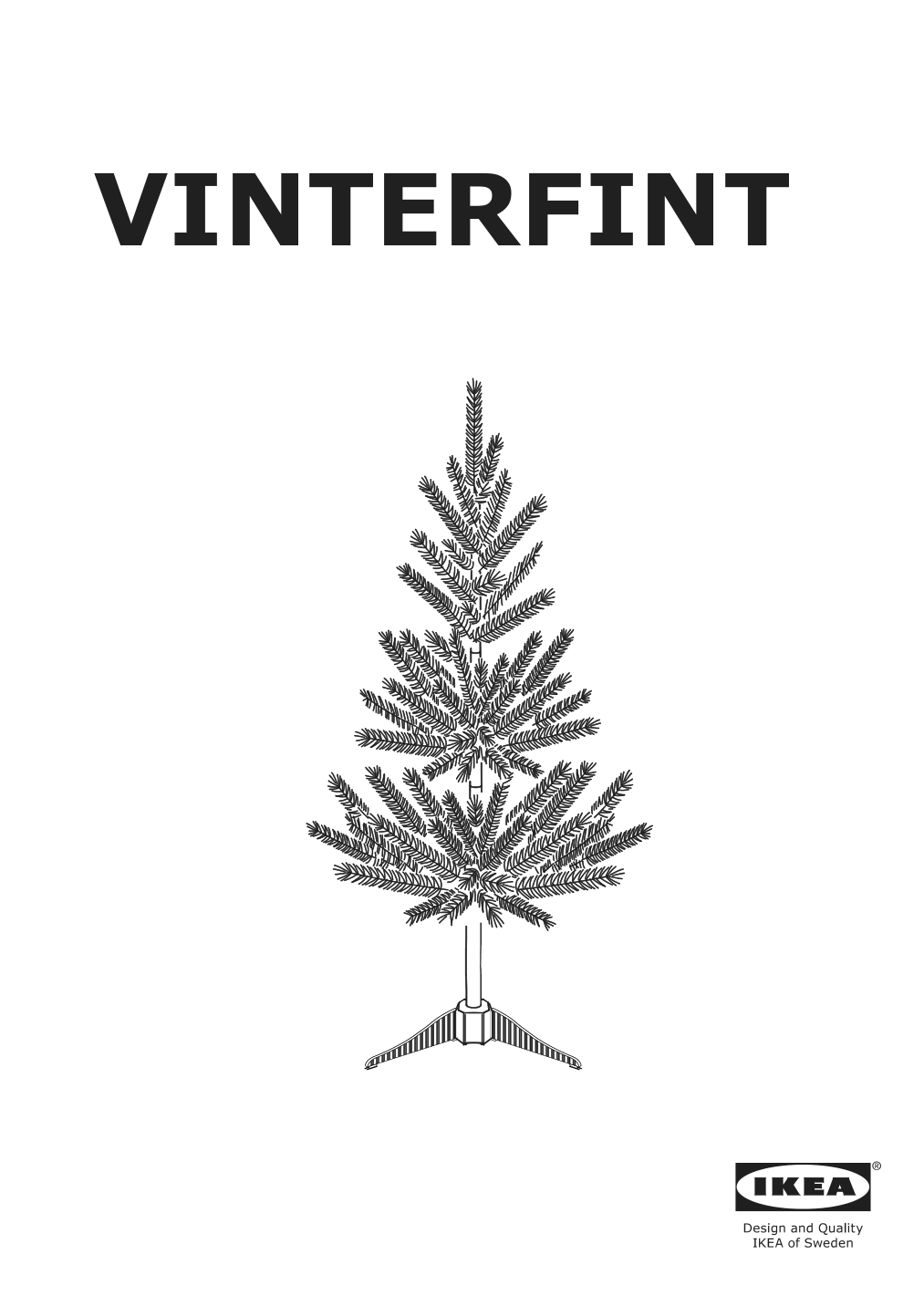 Assembly instructions for IKEA Vinterfint artificial christmas tree indoor outdoor green | Page 1 - IKEA VINTERFINT artificial Christmas tree 505.272.50