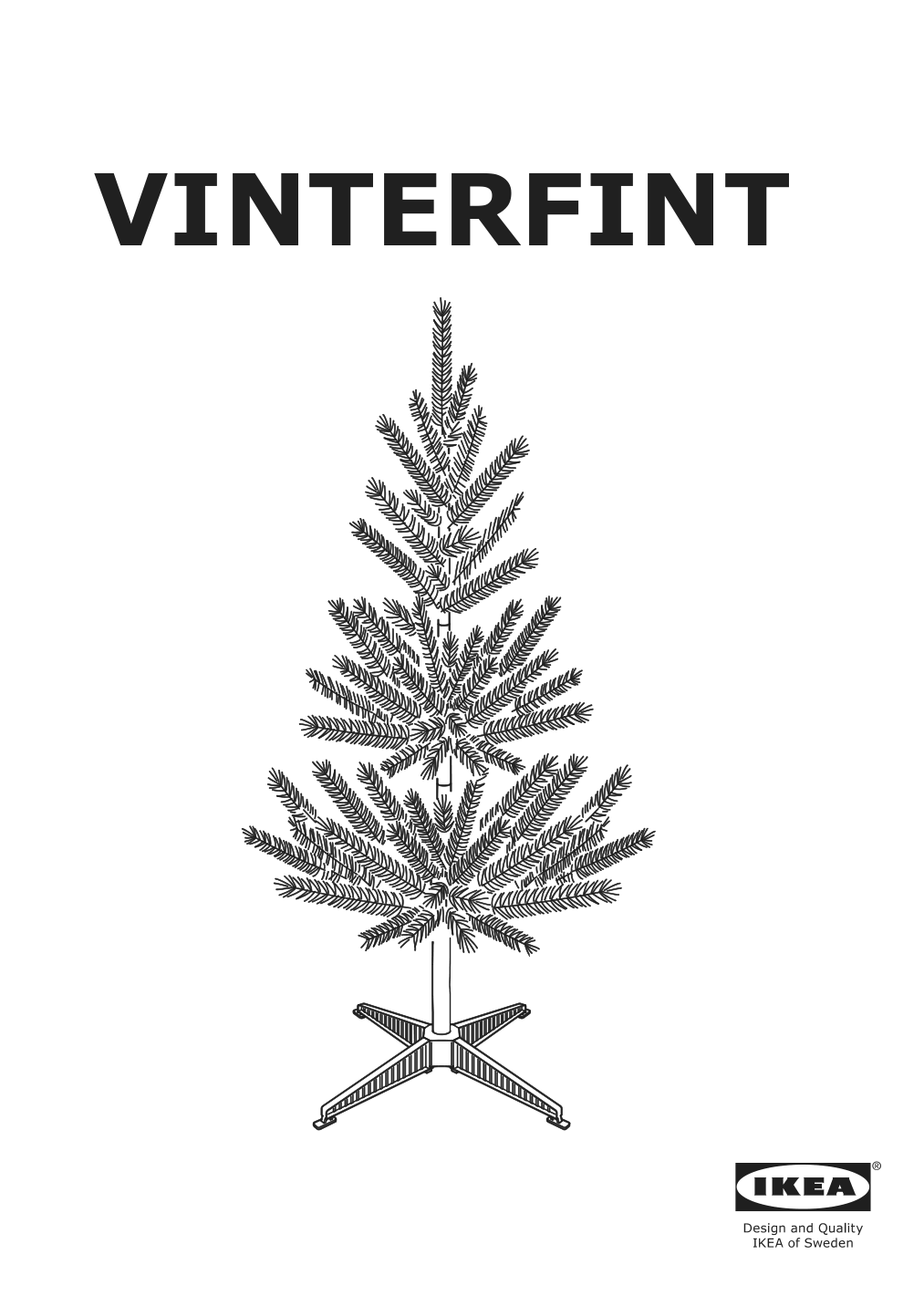 Assembly instructions for IKEA Vinterfint artificial christmas tree indoor outdoor green | Page 1 - IKEA VINTERFINT artificial Christmas tree 305.240.78