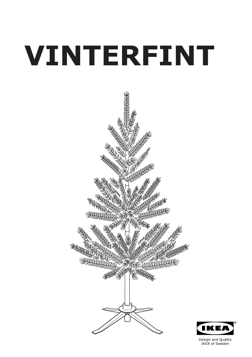 Assembly instructions for IKEA Vinterfint artificial christmas tree indoor outdoor green | Page 1 - IKEA VINTERFINT artificial Christmas tree 705.242.03