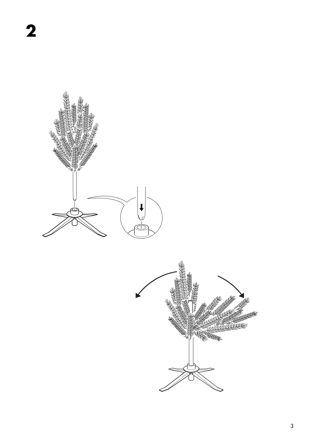 Assembly instructions for IKEA Vinterfint artificial christmas tree indoor outdoor green | Page 3 - IKEA VINTERFINT artificial Christmas tree 705.242.03