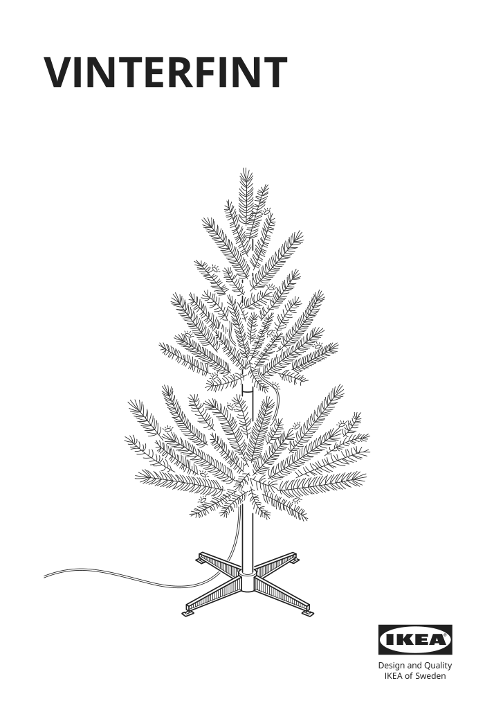 Assembly instructions for IKEA Vinterfint led artificial christmas tree christmas tree | Page 1 - IKEA VINTERFINT LED artificial Christmas tree 805.348.57