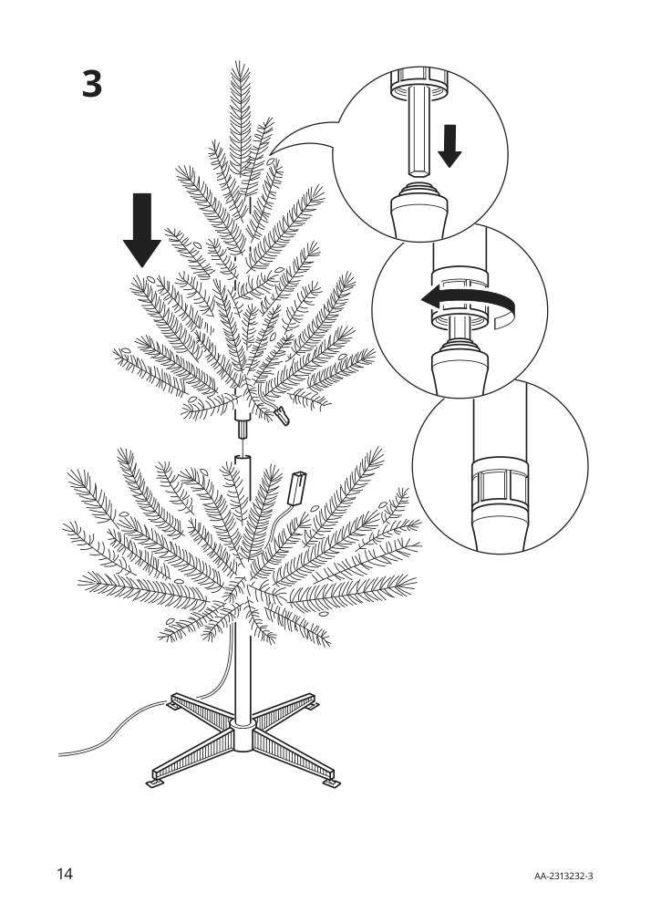 Assembly instructions for IKEA Vinterfint led artificial christmas tree christmas tree | Page 14 - IKEA VINTERFINT LED artificial Christmas tree 805.348.57