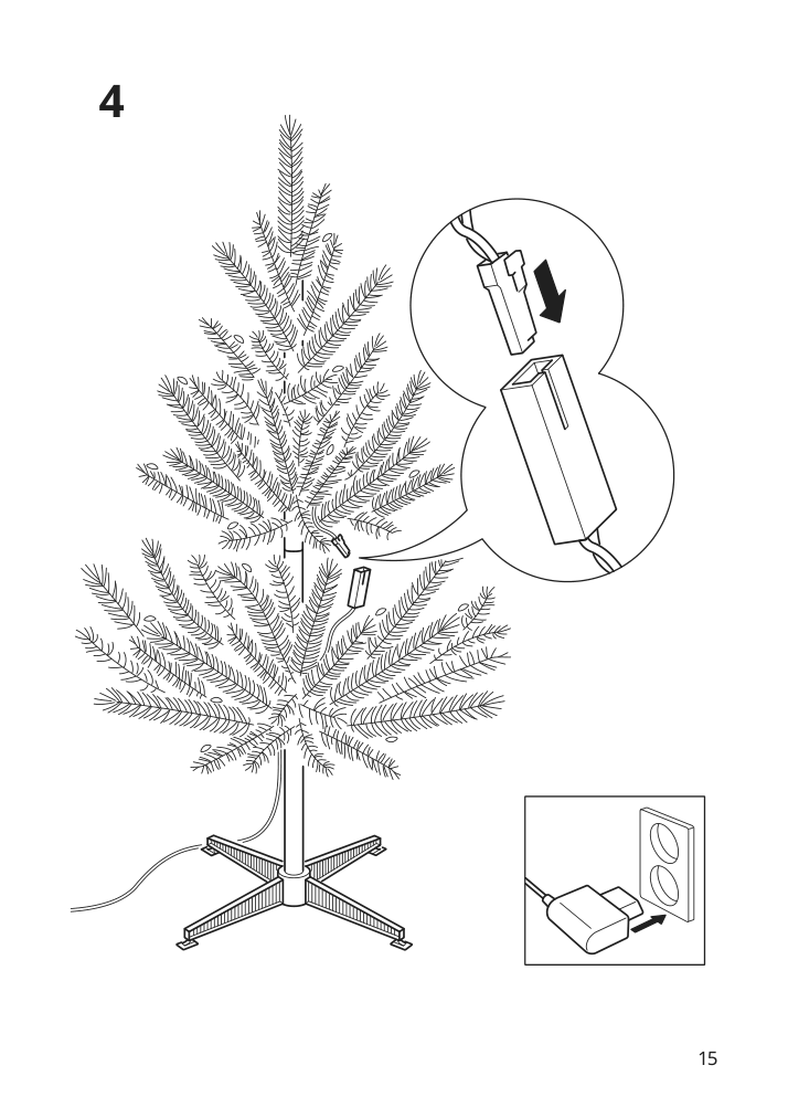 Assembly instructions for IKEA Vinterfint led artificial christmas tree christmas tree | Page 15 - IKEA VINTERFINT LED artificial Christmas tree 805.348.57